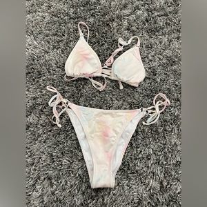 Pacsun tie dye triangle bikini set